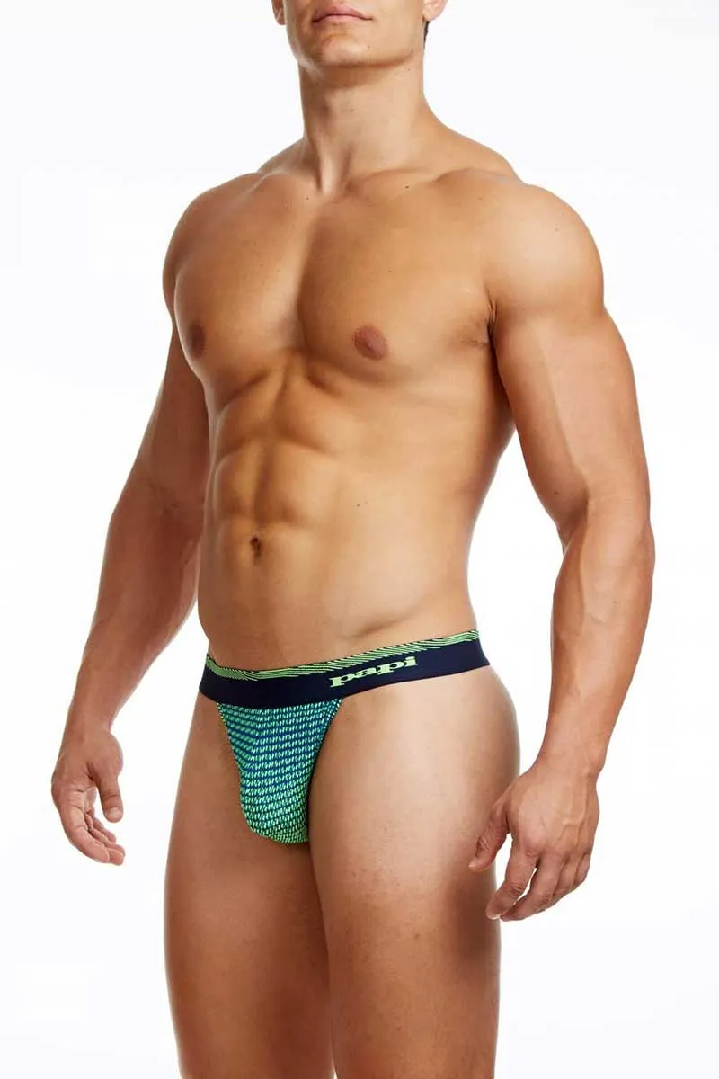 Papi Ocean Breeze Thong Underwear Gecko Green 626917-978 Size M