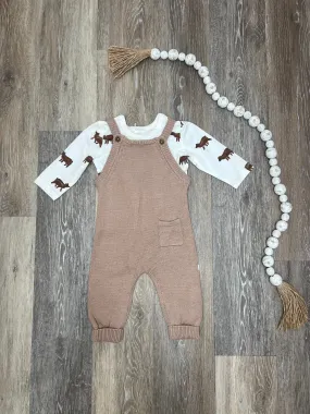 PET Sweater Bear overall Set