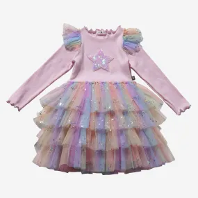 Petite Hailey Frill Layered Tutu Dress - Pink Multi