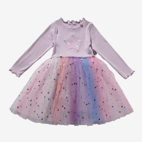 Petite Hailey Multi Cut Tutu Dress - Purple