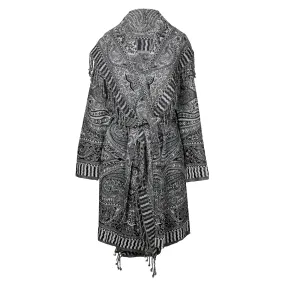 Piccadilly Paisley Boiled Wool Belted Coat Store Credit