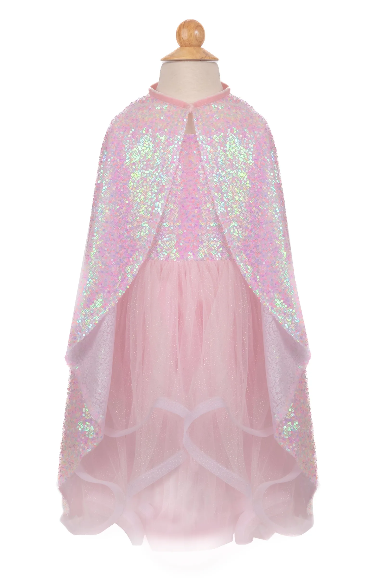 Pink Sequins Twirl Cape