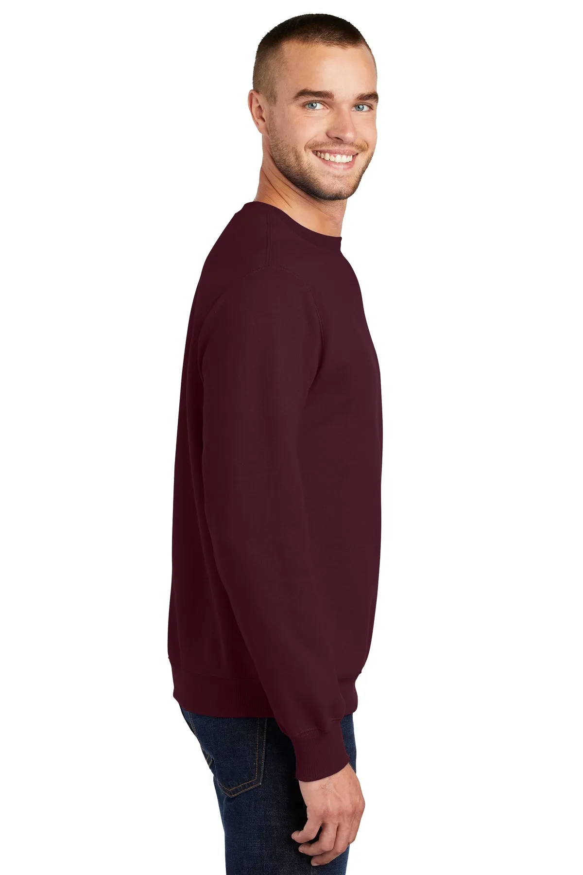 Port & Company Essential Fleece Branded Sweatshirts, Maroon