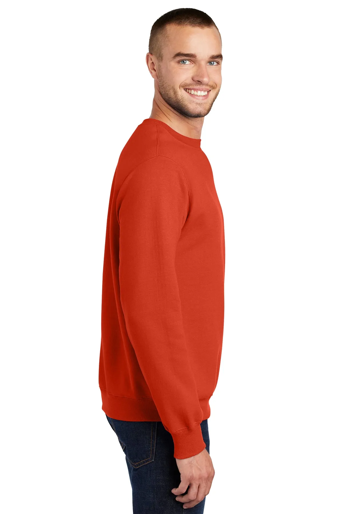 Port & Company Essential Fleece Branded Sweatshirts, Orange