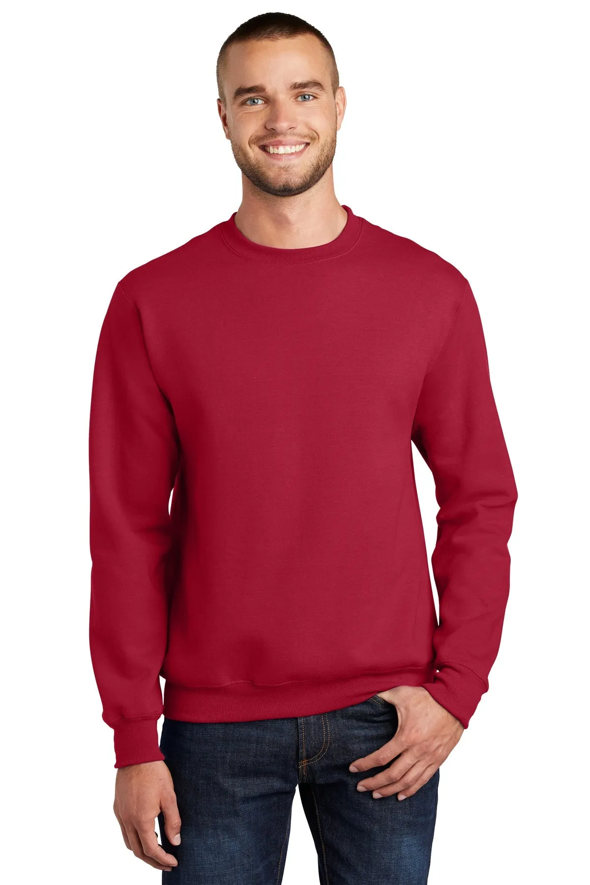 Port & Company Essential Fleece Custom Sweatshirts, Red