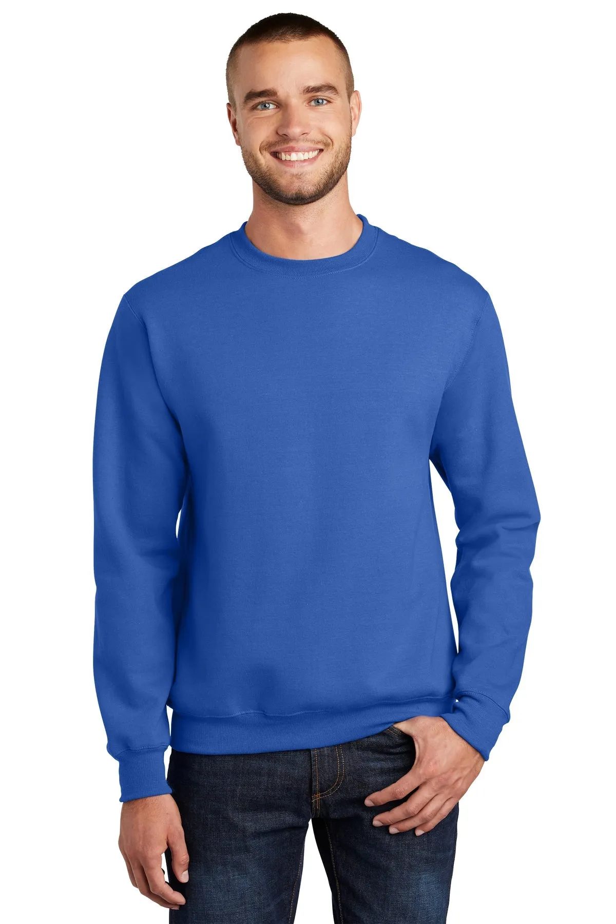 Port & Company Essential Fleece Custom Sweatshirts, Royal