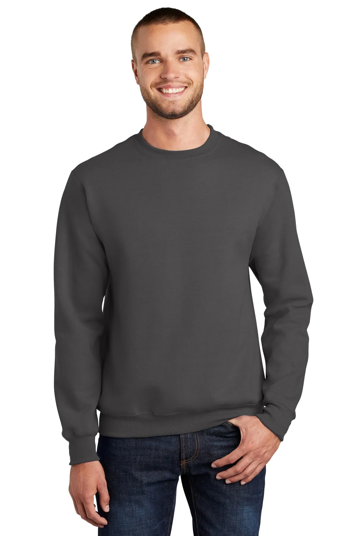 Port & Company Essential Fleece Customized Sweatshirts, Charcoal