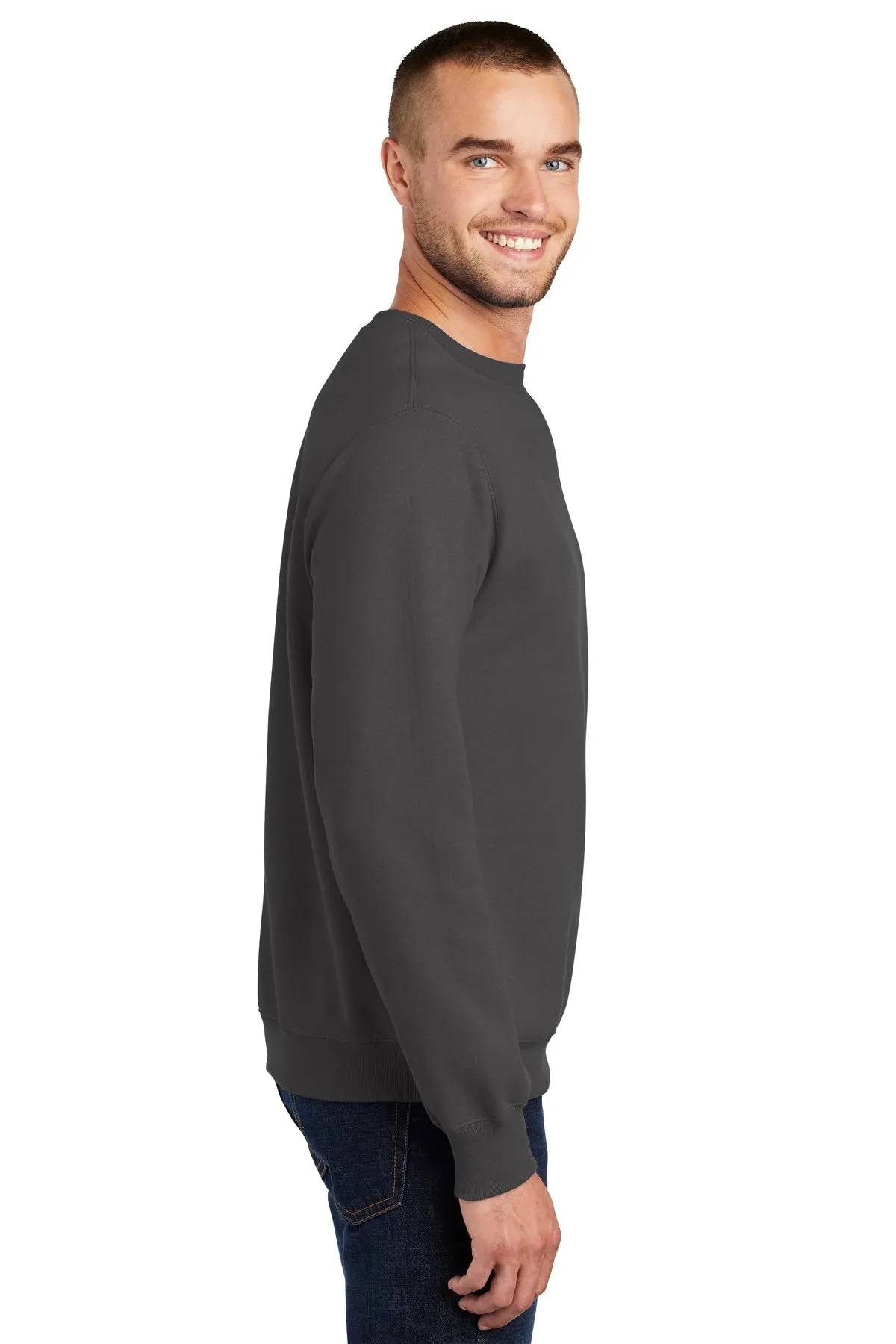 Port & Company Essential Fleece Customized Sweatshirts, Charcoal