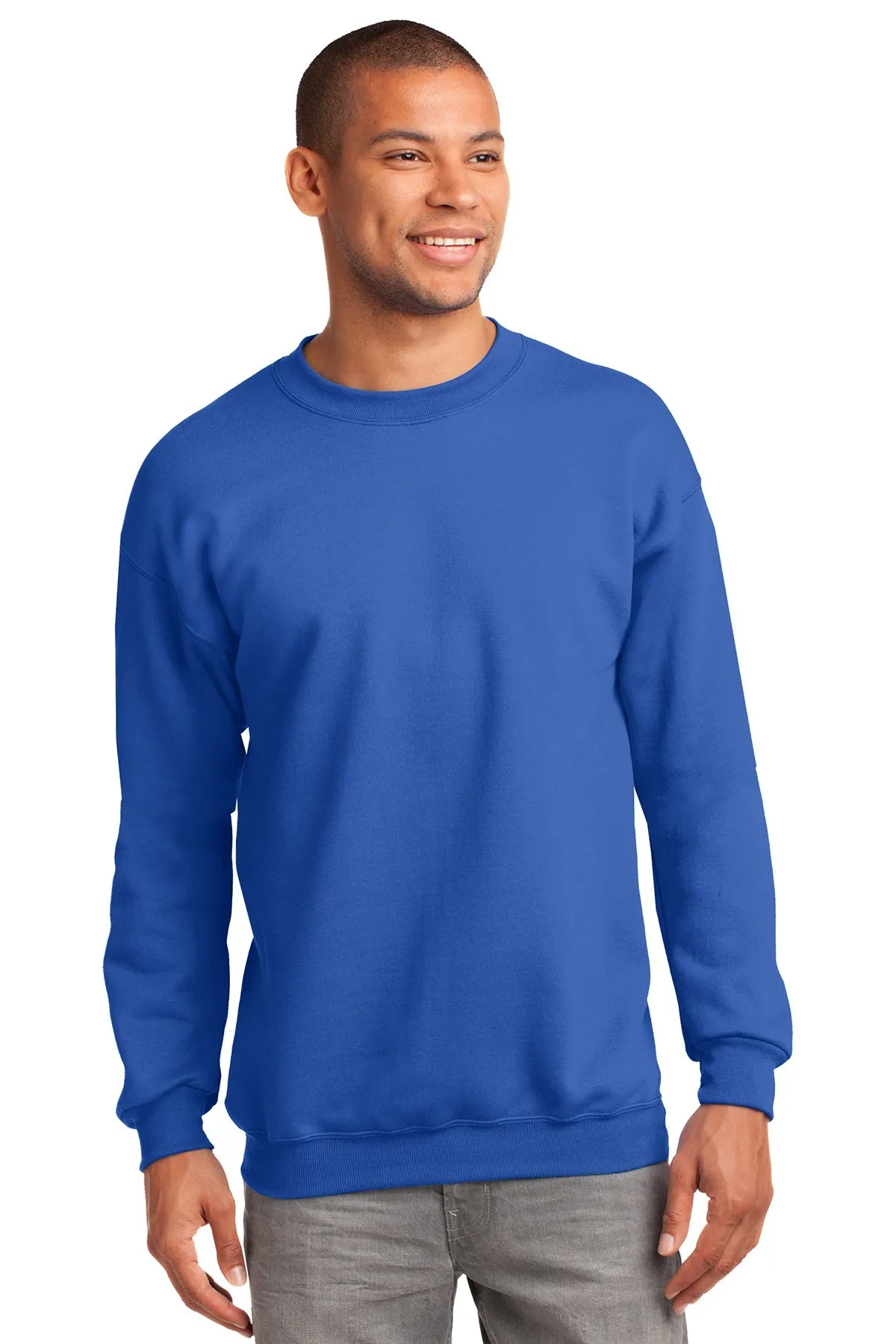 Port & Company Tall Essential Fleece Branded Sweatshirts, Royal