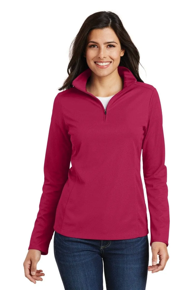 Port Authority ®  Ladies Pinpoint Mesh 1/2-Zip . L806