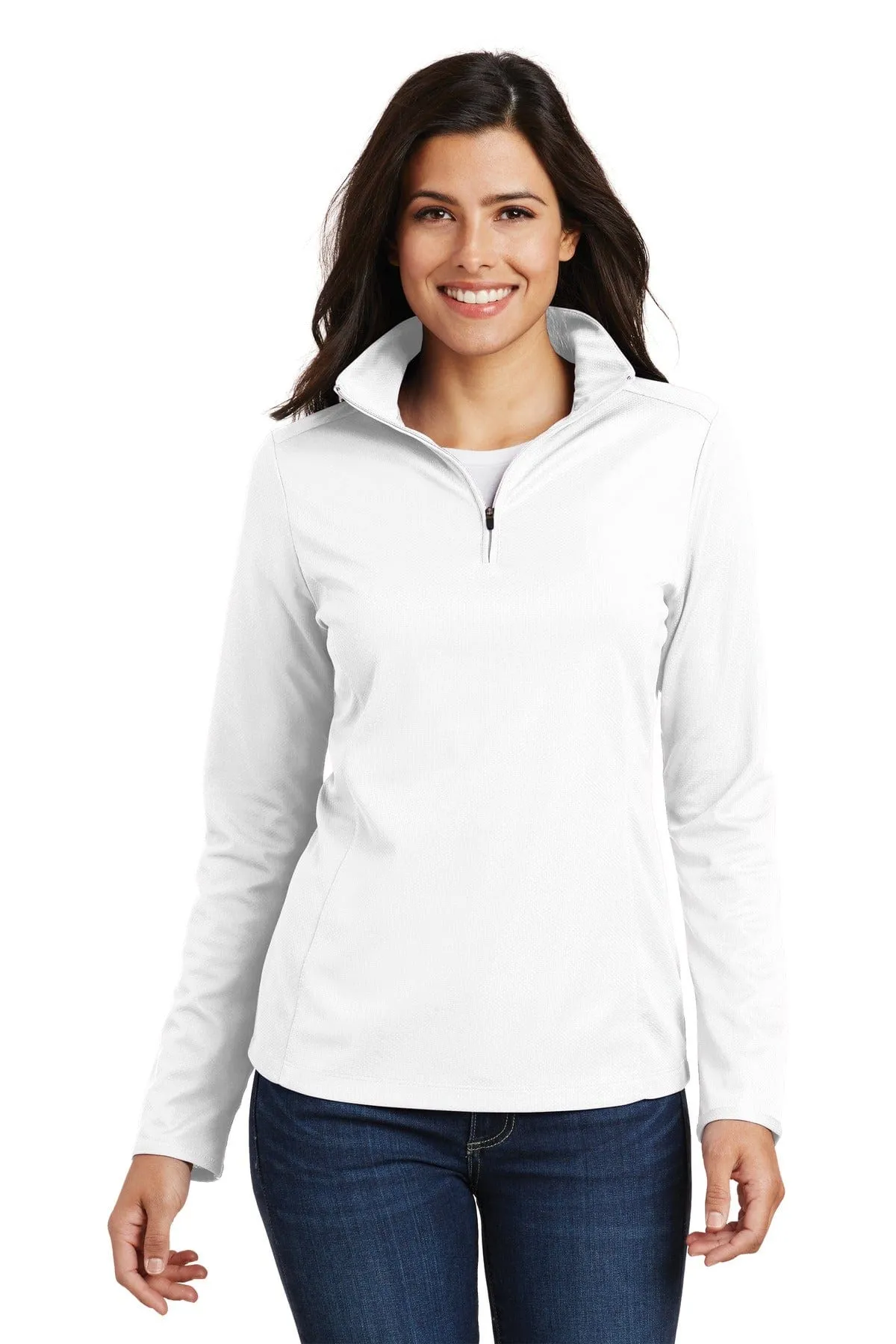 Port Authority ®  Ladies Pinpoint Mesh 1/2-Zip . L806