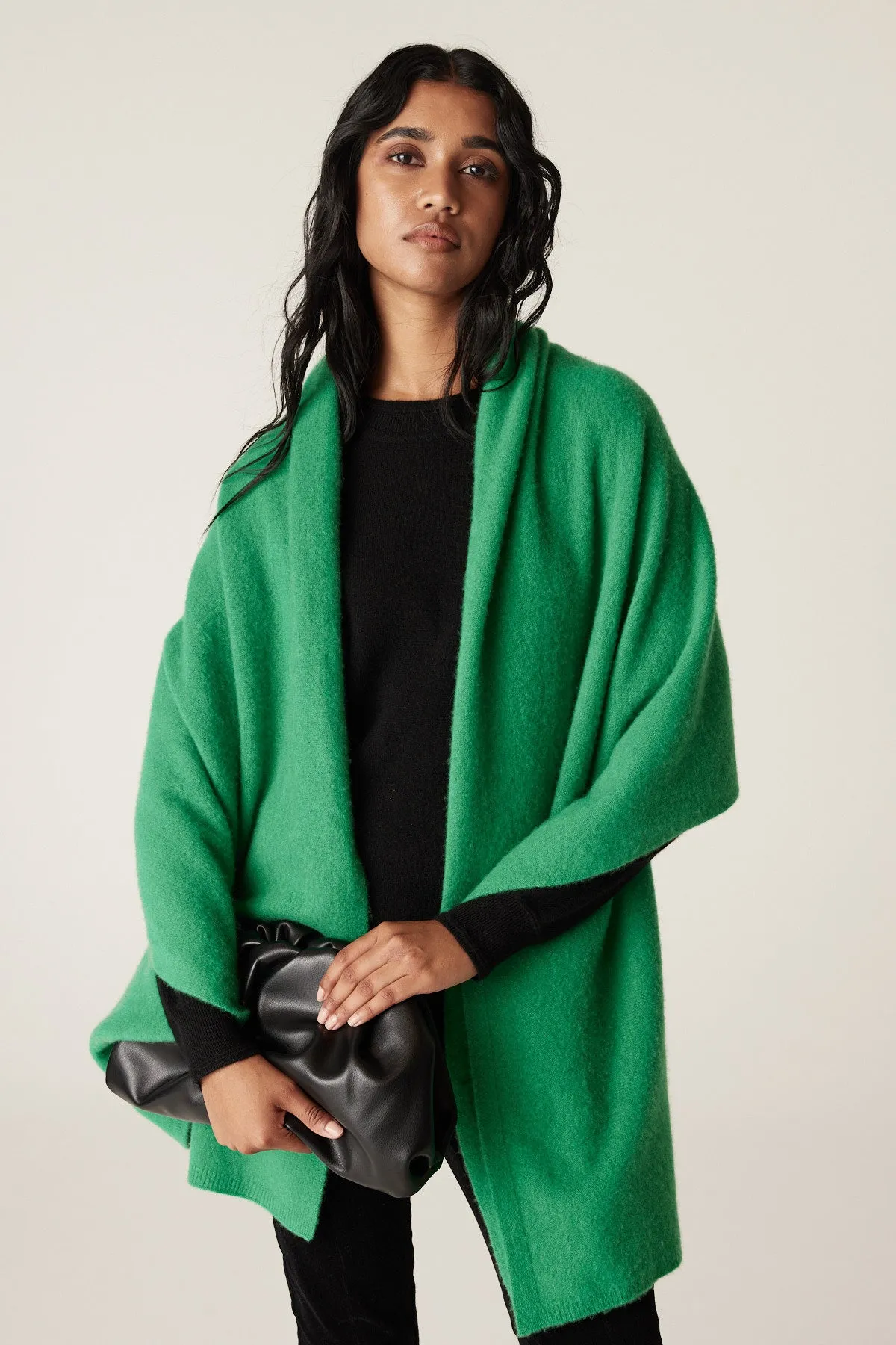 Pure Cashmere Travel Wrap - Jade Green