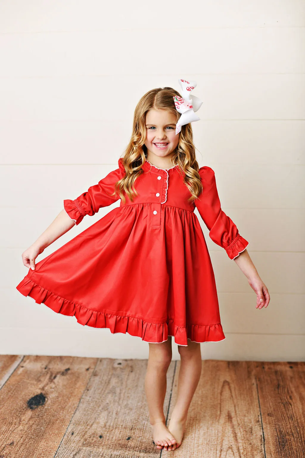 Red Clara Nightgown dress