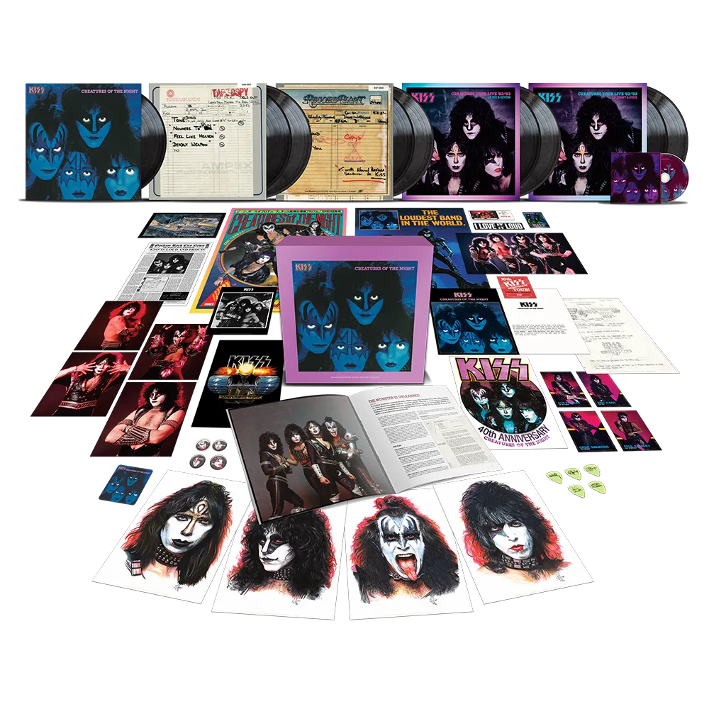 Rock and Roll Hell Black Hoodie   Creatures Of The Night 40th Anniversary 9LP Super Deluxe (Limited Edition 180g Black Vinyl) Bundle