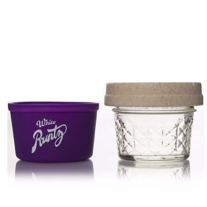 Runtz - Purple & White - RE:STASH Silicone & Glass Jar - 1/4oz Capacity