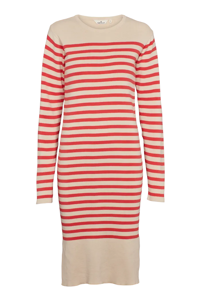 Sailor Stripe Knit Dress - Birch/Cayenne