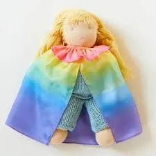 Sarah's Silks DOLL Cape Rainbow