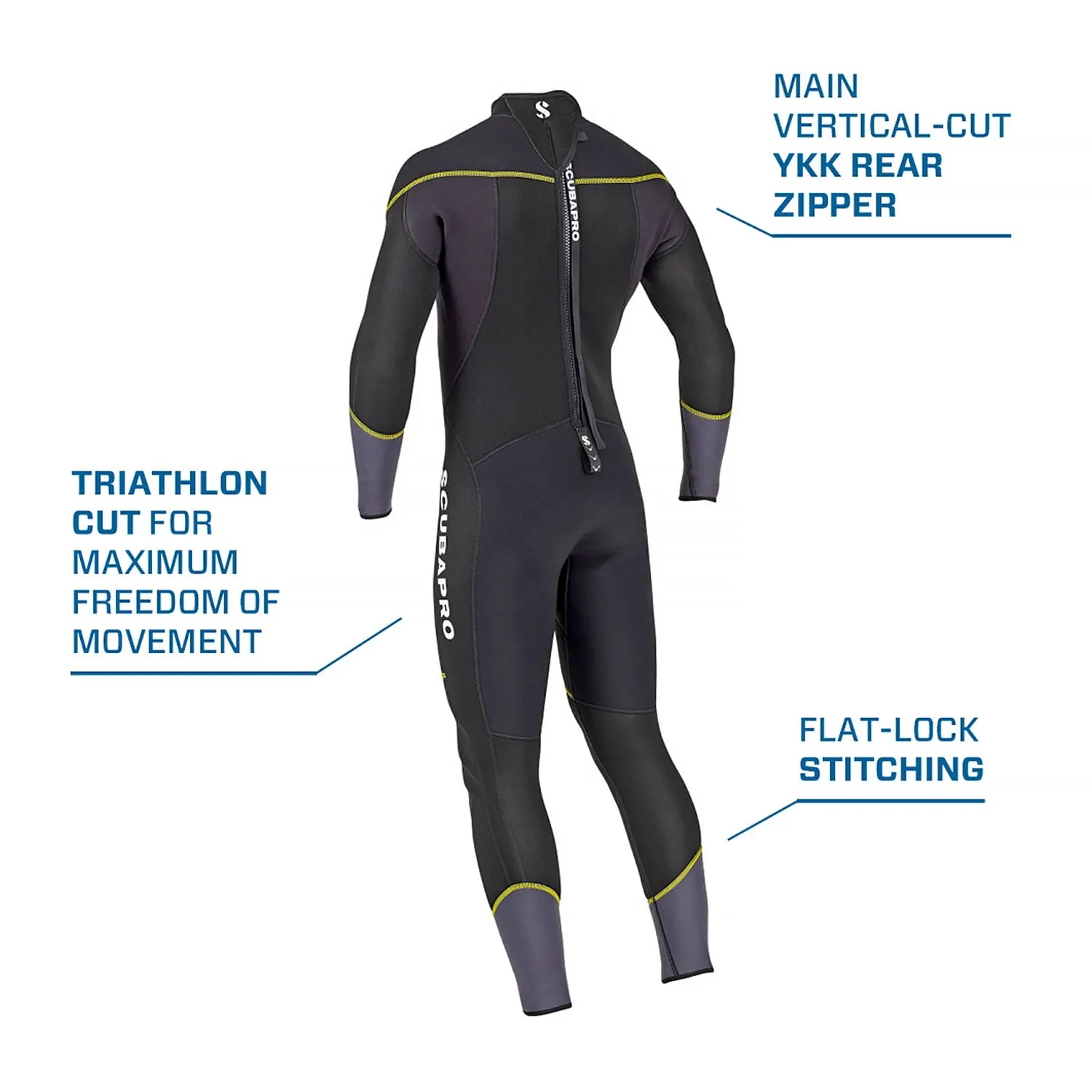 ScubaPro Men's Sport Steamer 3mm Bzip Wetsuit