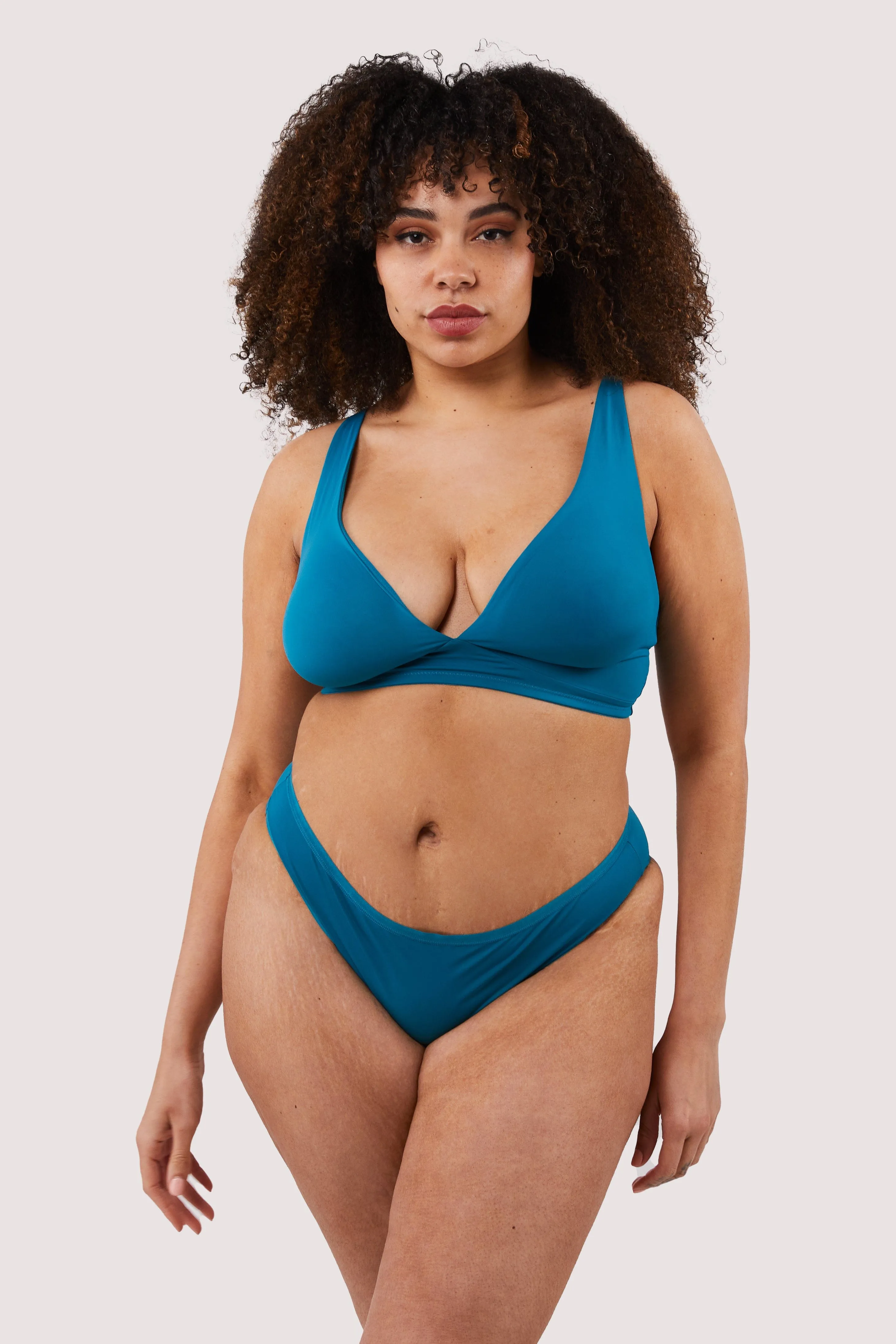 Second Skin Teal Recycled Brief