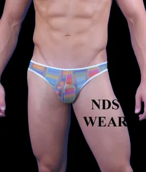 Sheer Multi-Graphic Men's Bikini Underwear