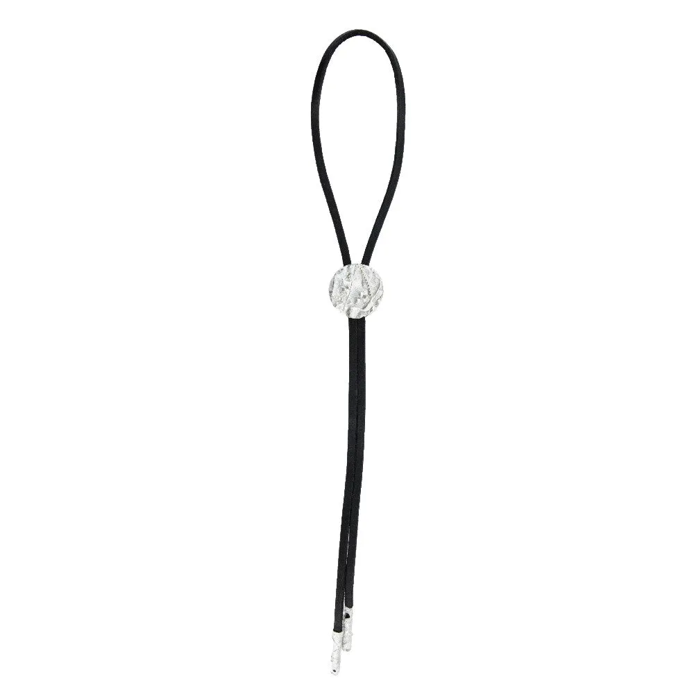 Silver Component Bolo Tie