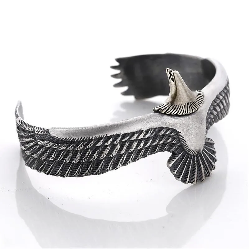 Silver eagle bracelet