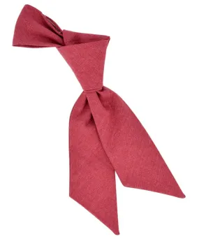 Solid Tango Red Cotton Women's Tie