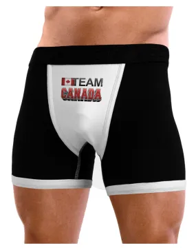 Sporty Team Canada Mens Boxer Brief Underwear