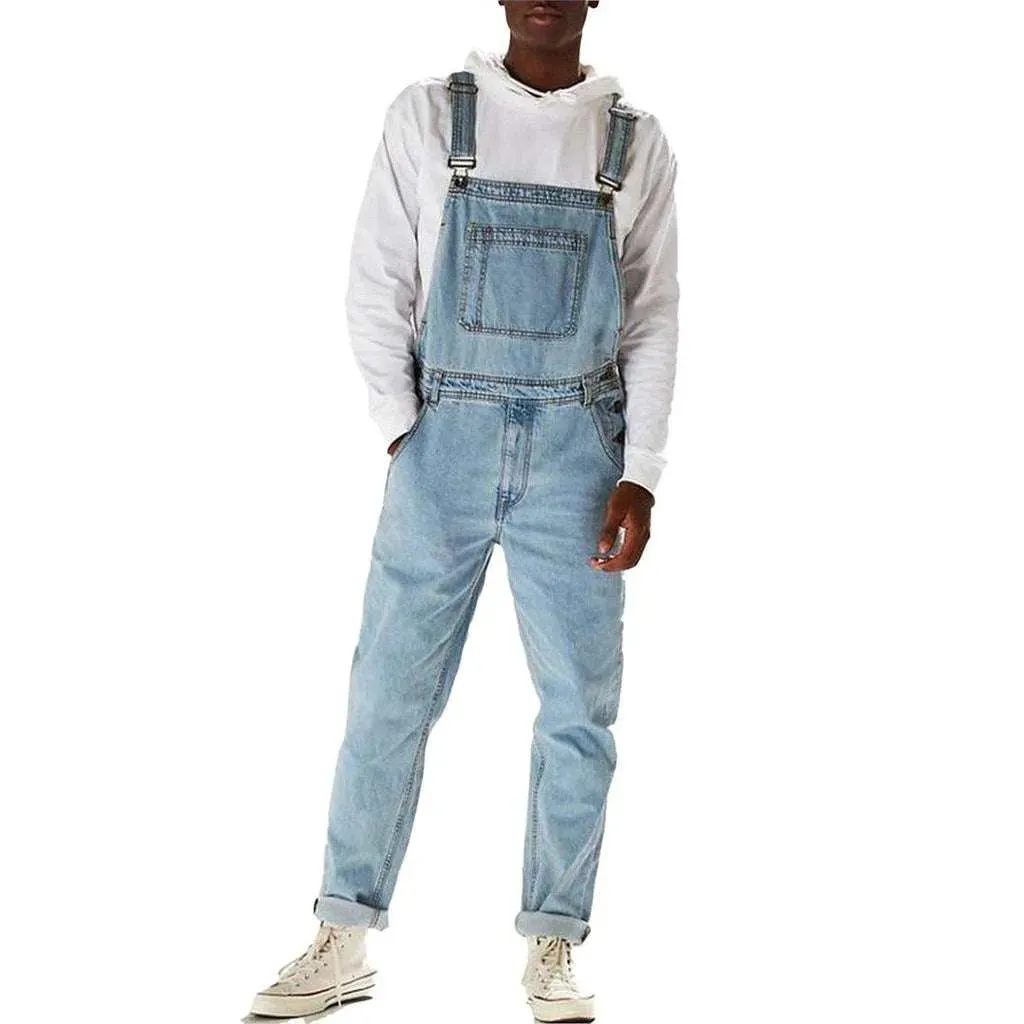 Stylish men's denim overall