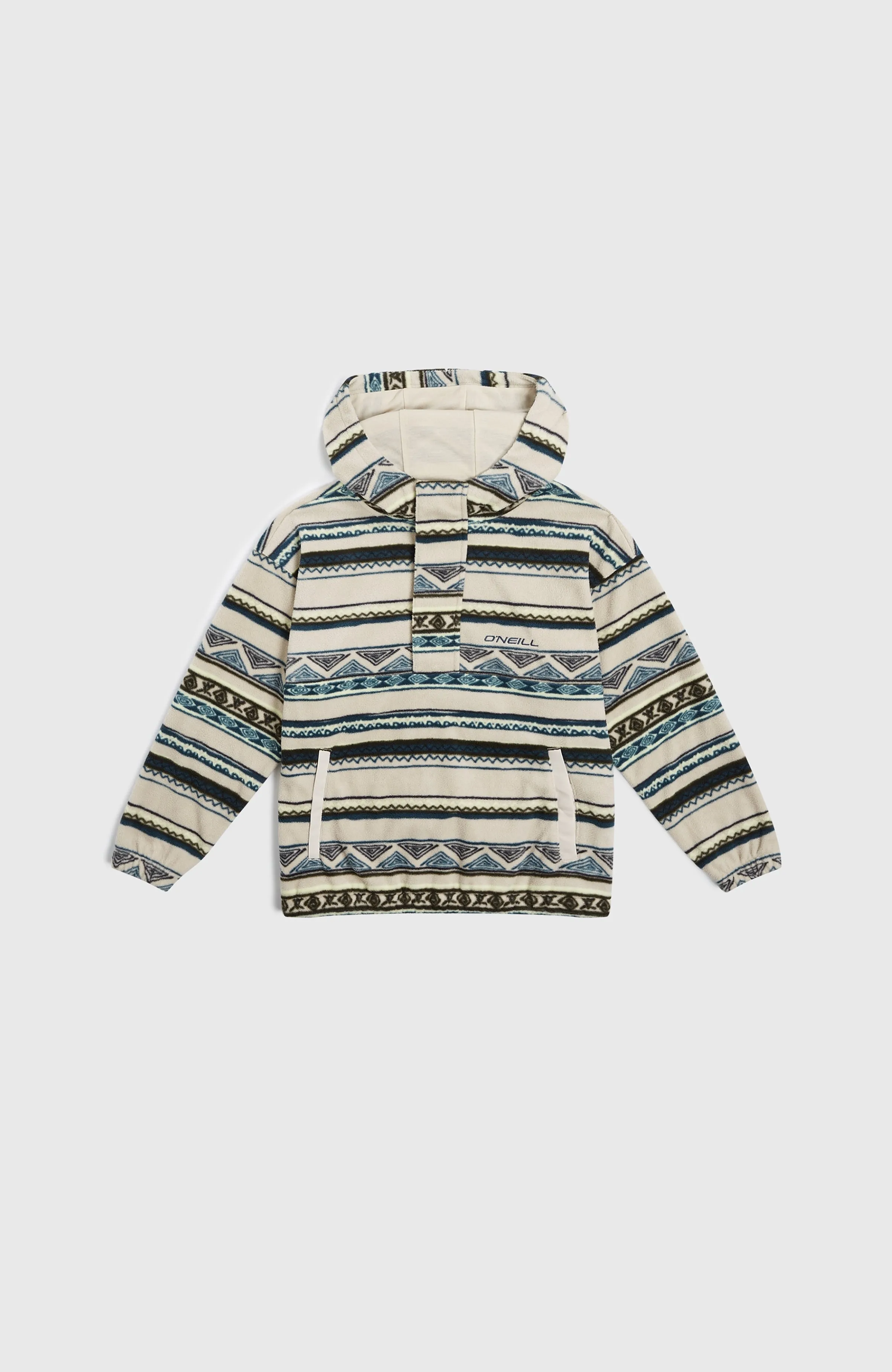 Superfleece Half-Zip Hoodie | Grey Ikat Stripe