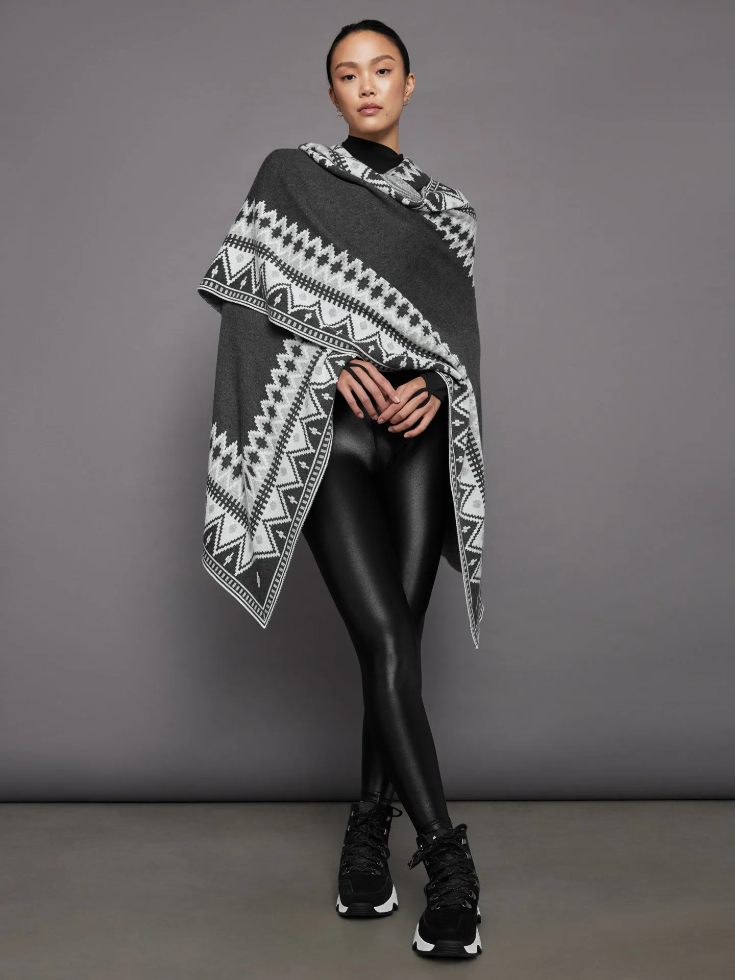 Sweater Poncho - Grey