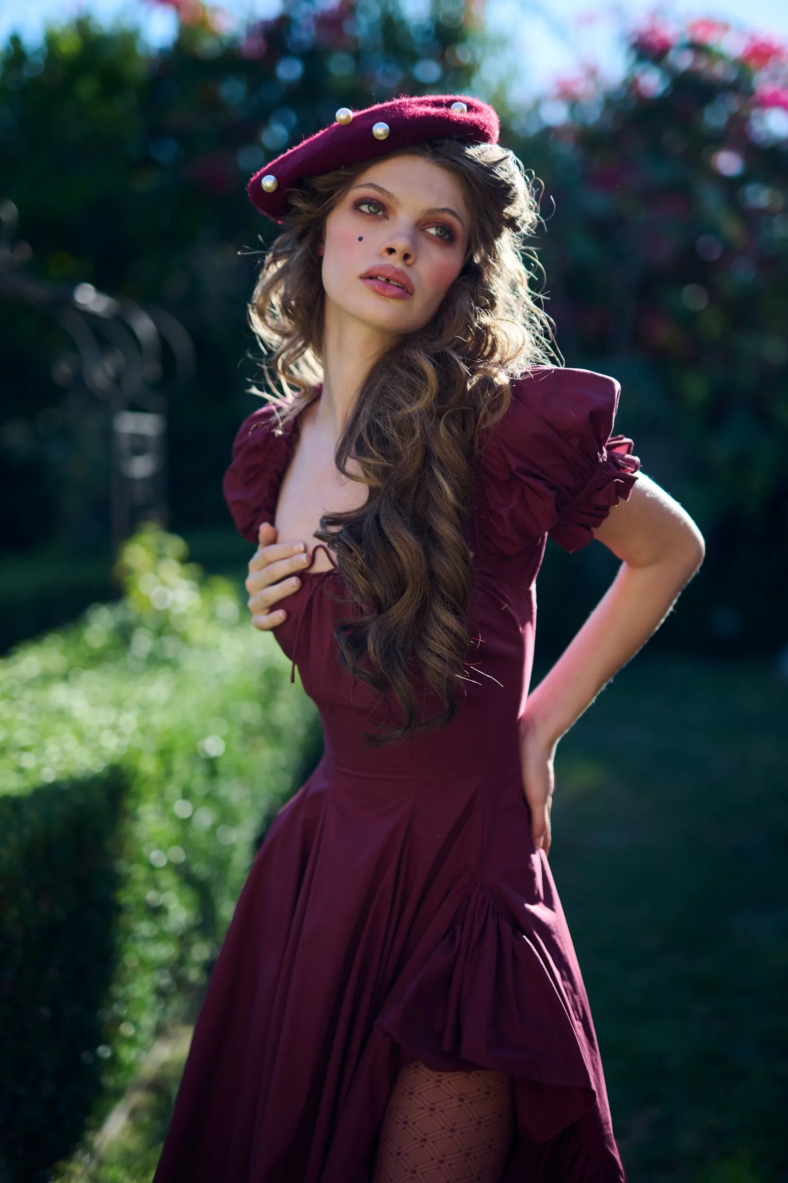 The Bordeaux Foxglove Dress