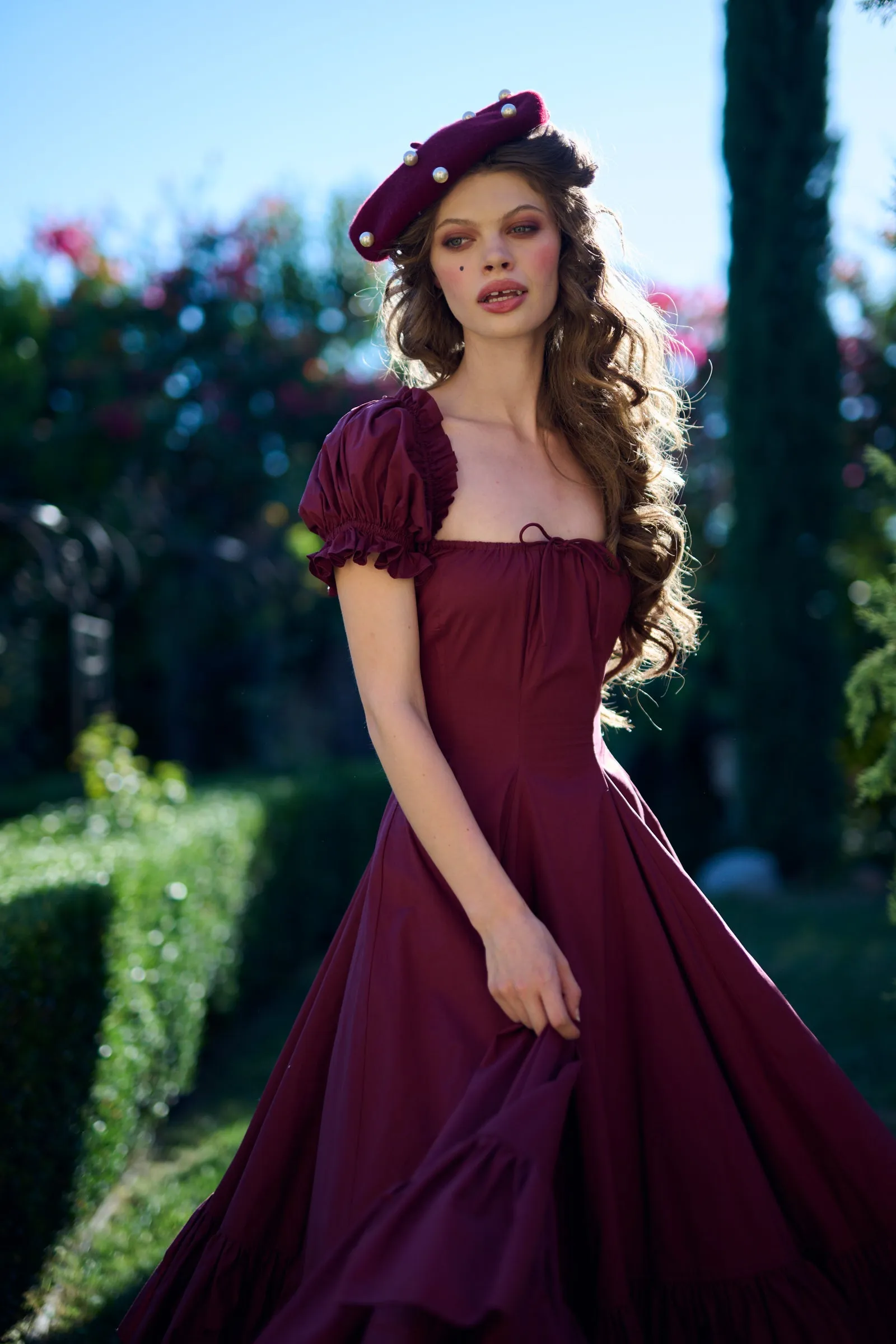 The Bordeaux Foxglove Dress