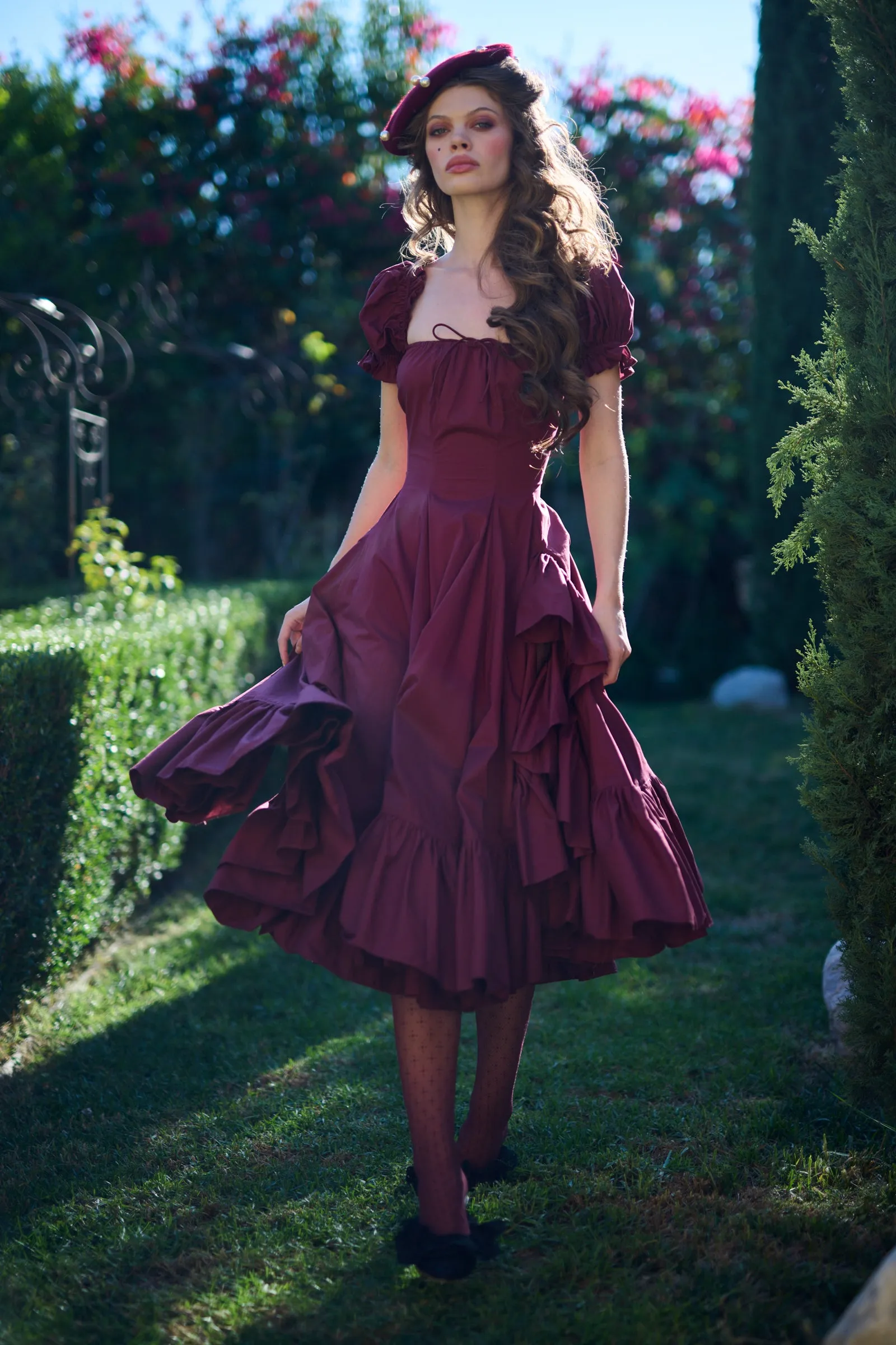 The Bordeaux Foxglove Dress