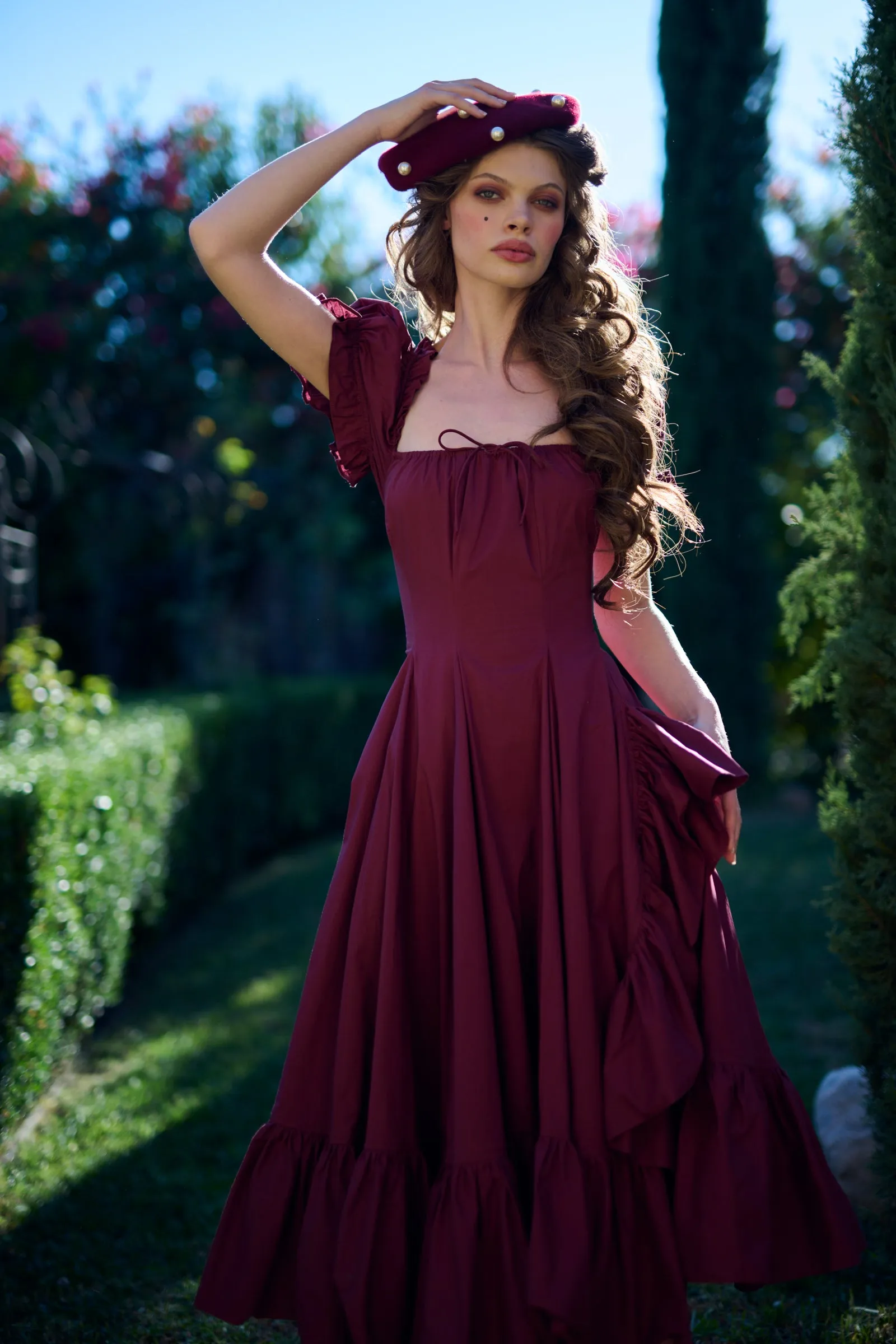 The Bordeaux Foxglove Dress