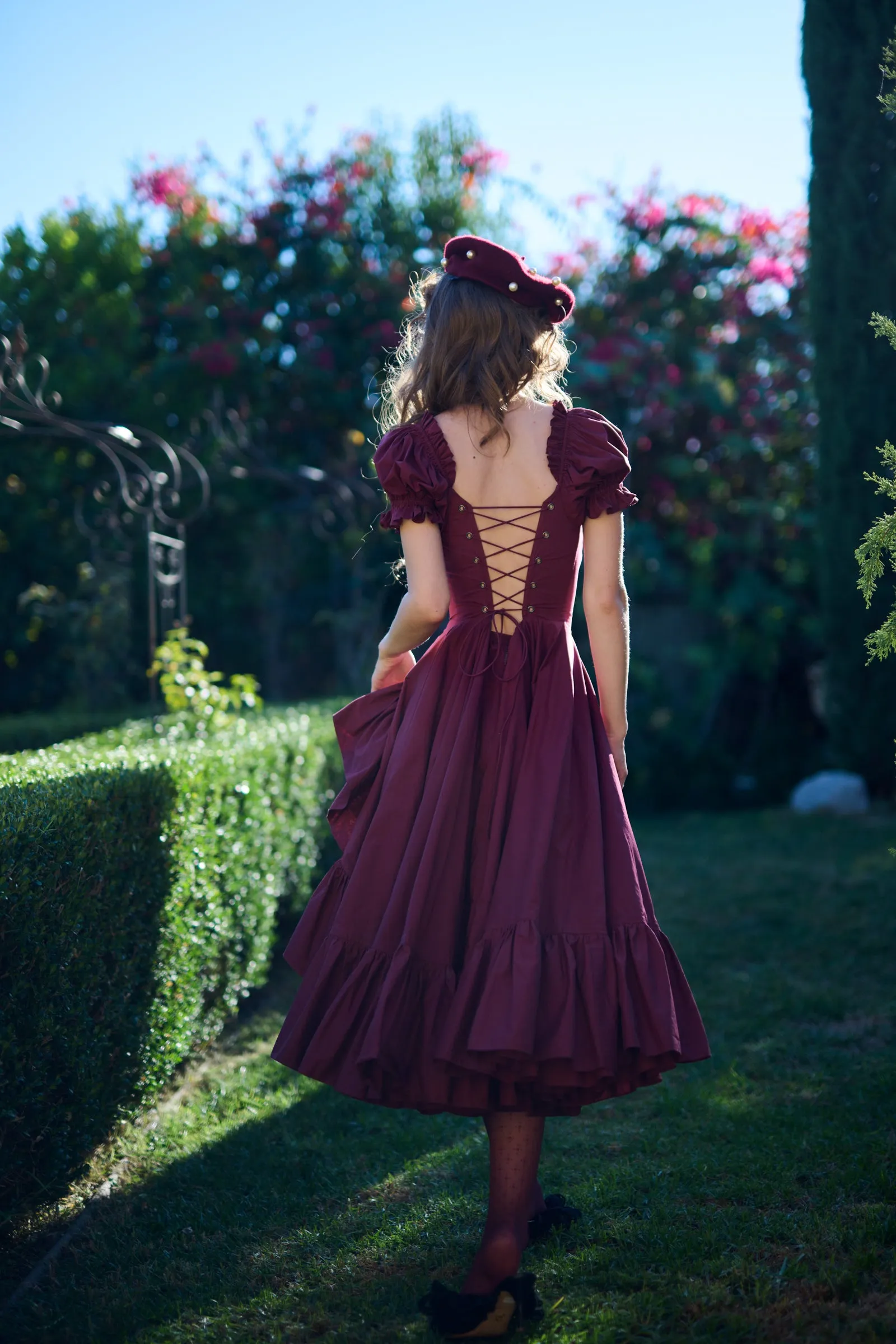 The Bordeaux Foxglove Dress