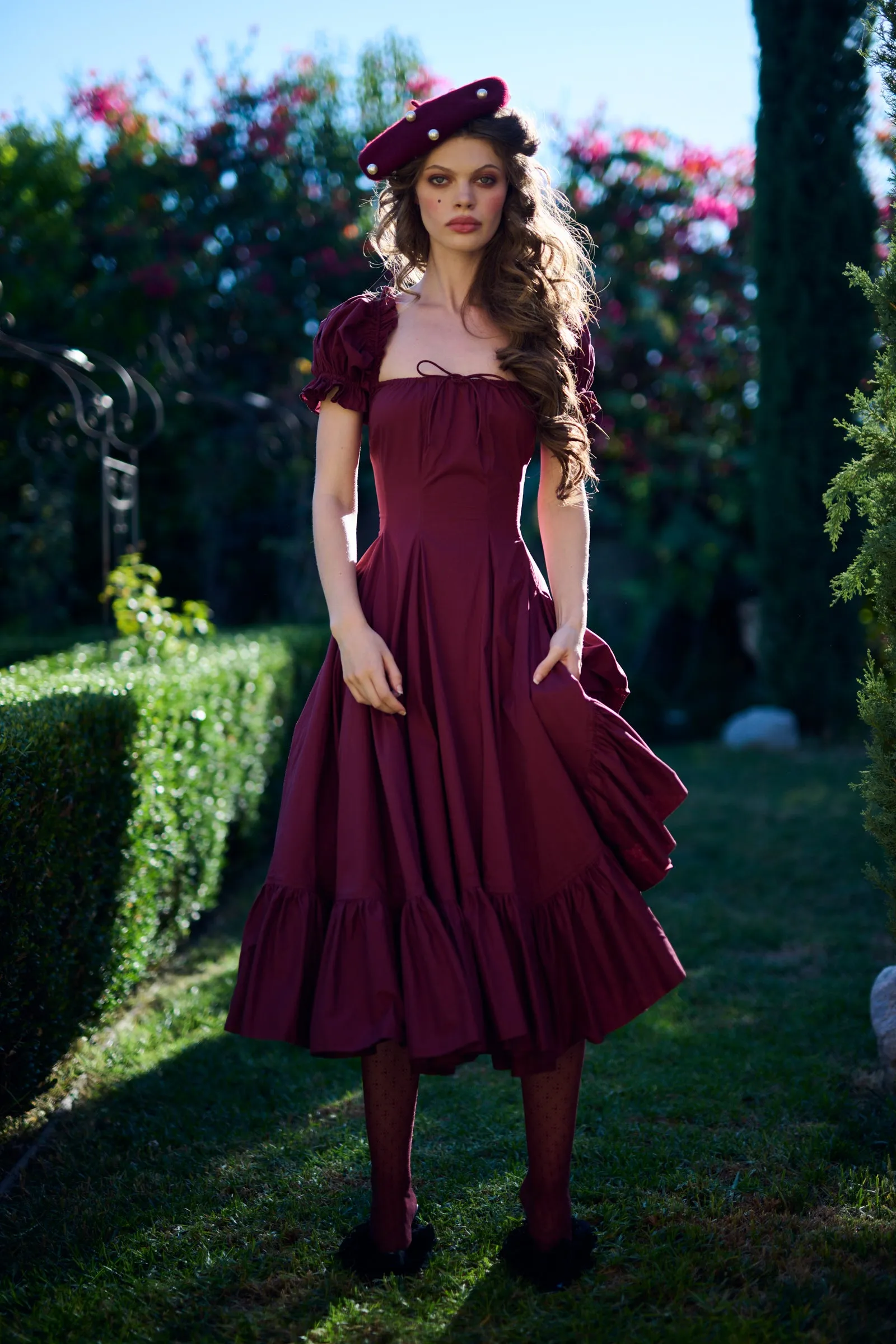 The Bordeaux Foxglove Dress