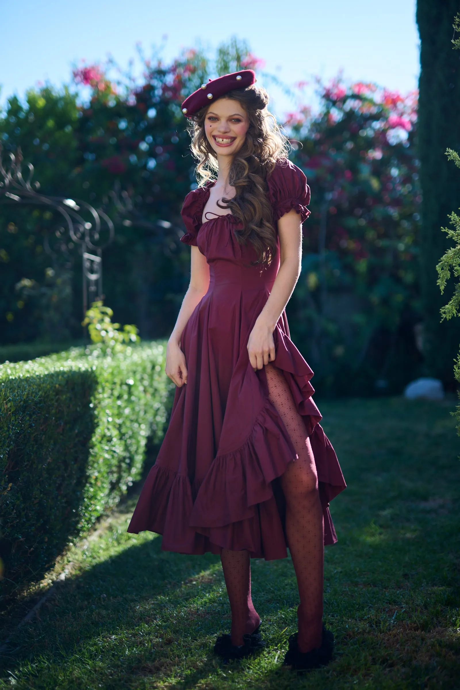 The Bordeaux Foxglove Dress