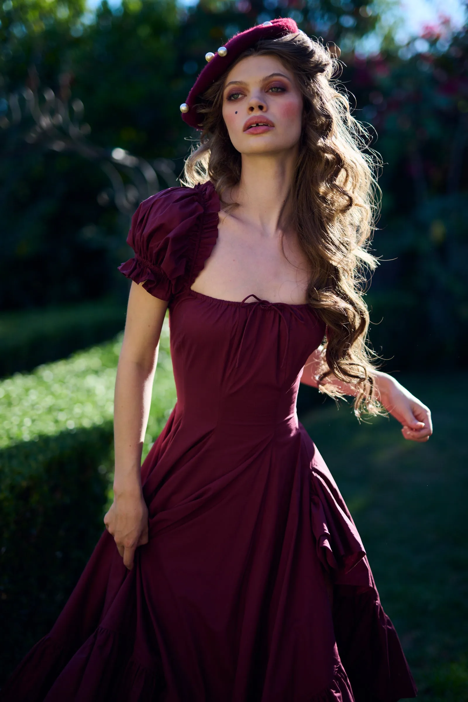 The Bordeaux Foxglove Dress