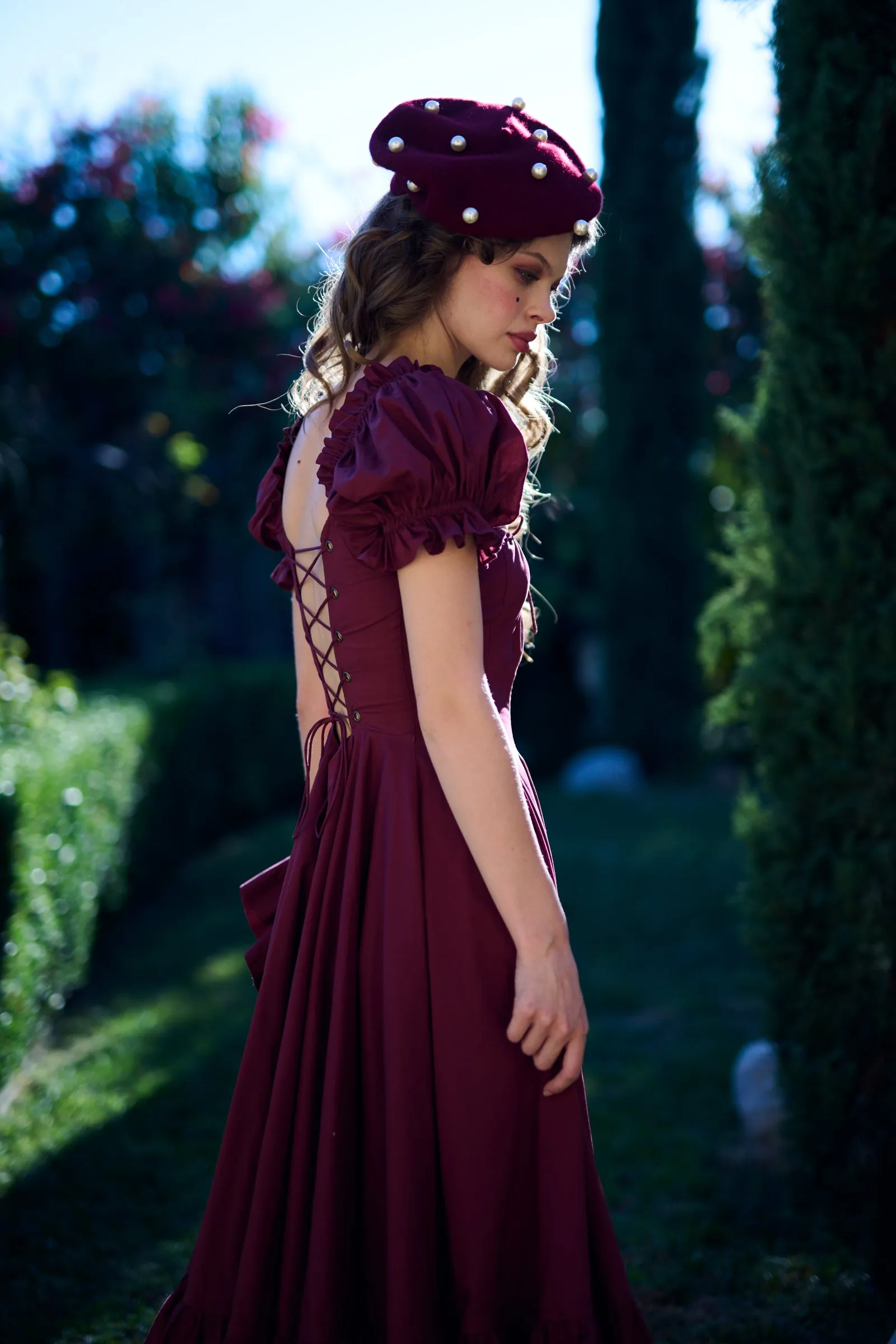 The Bordeaux Foxglove Dress