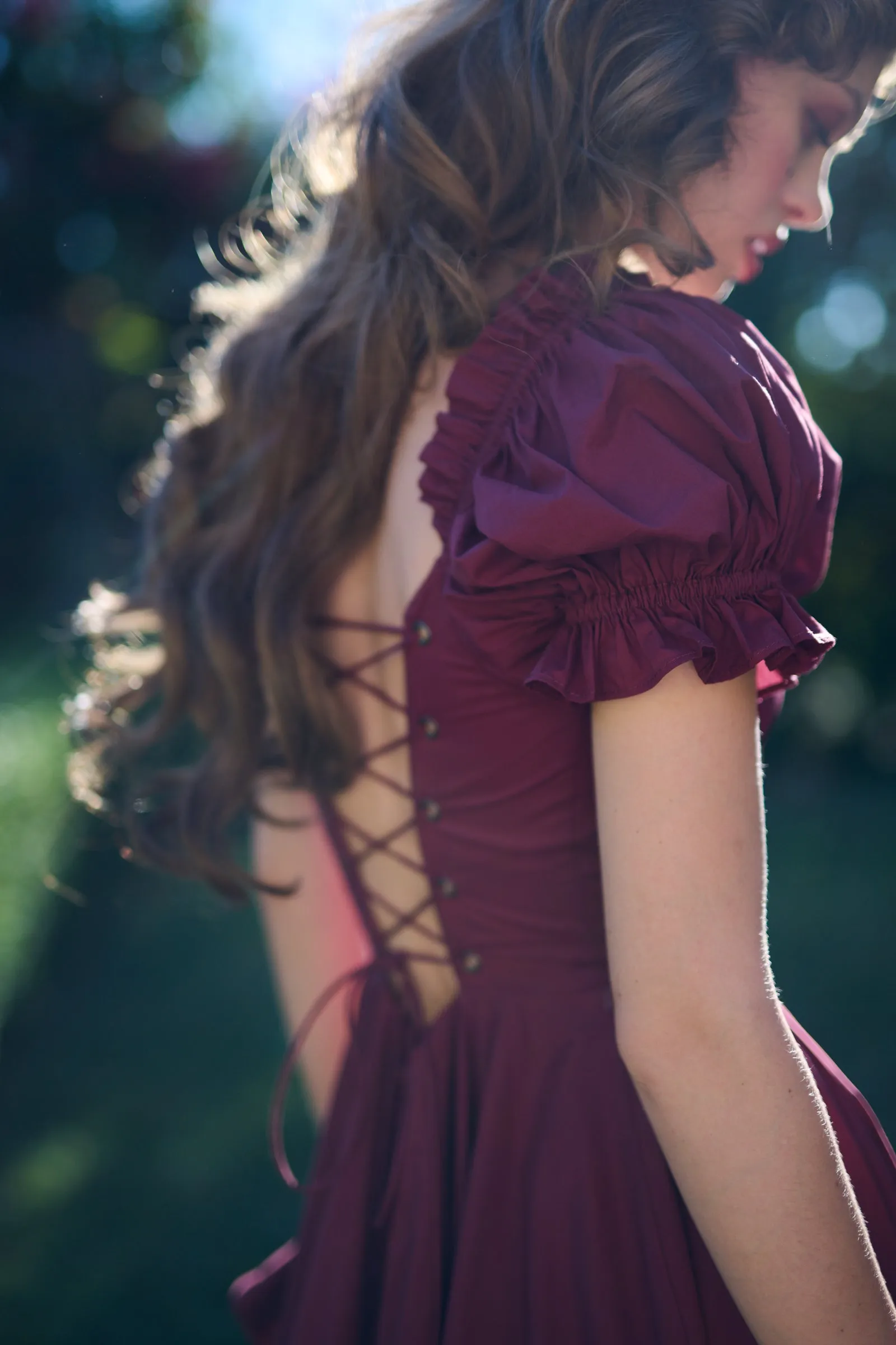 The Bordeaux Foxglove Dress