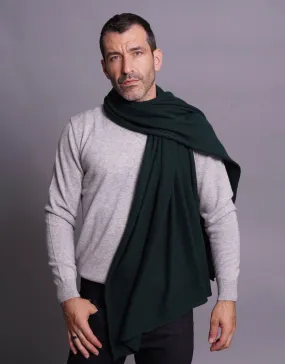 The Soft Cashmere Scarf in Dark Green