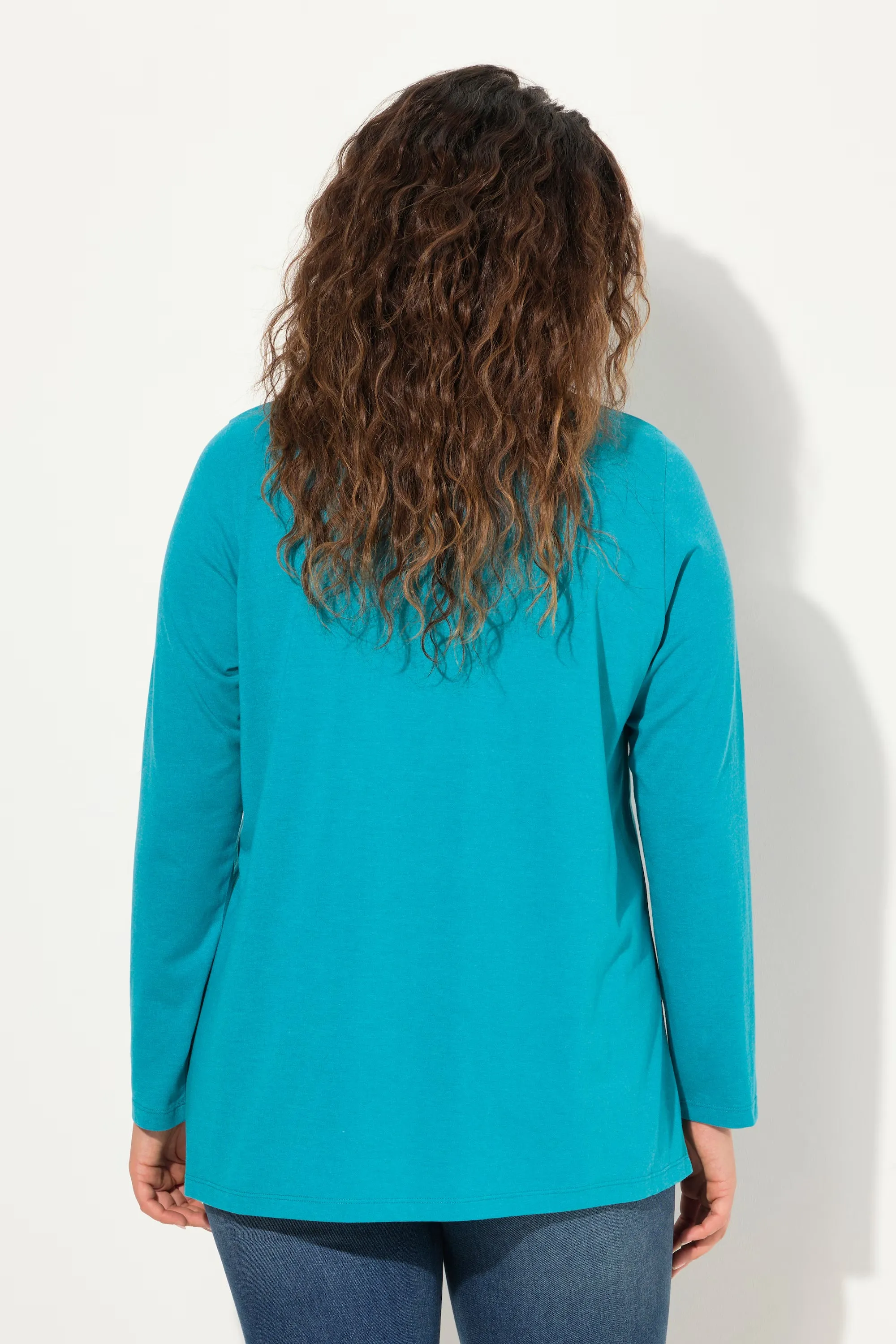 Ulla Popken Pleated Teal Top