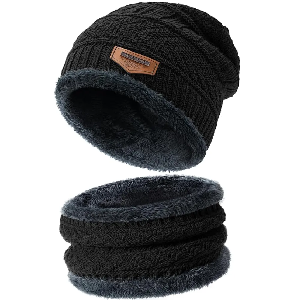 Winter Hats for Women/Men | Beanies Hats Neck Scarfs Set Warm Slouchy Beanie