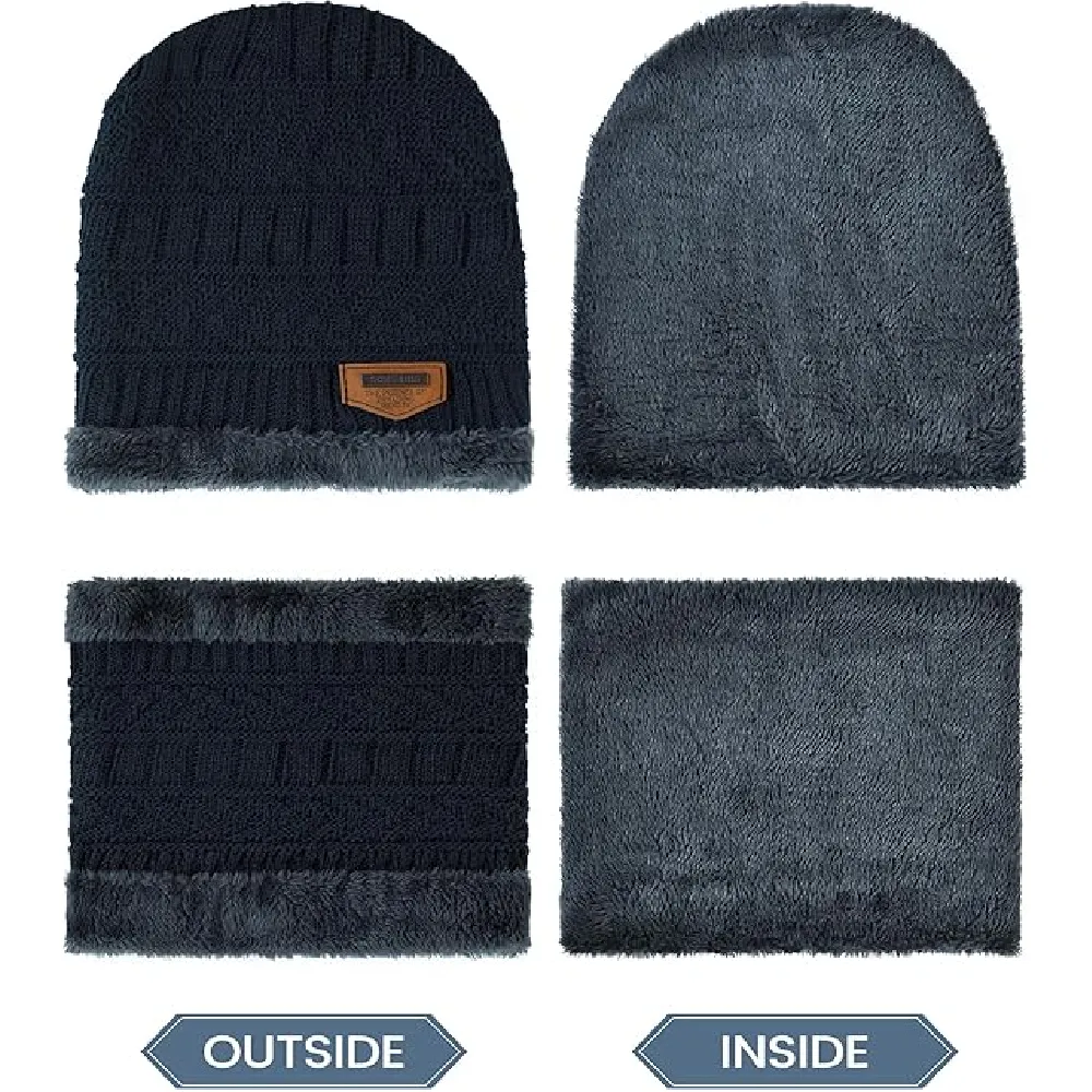 Winter Hats for Women/Men | Beanies Hats Neck Scarfs Set Warm Slouchy Beanie