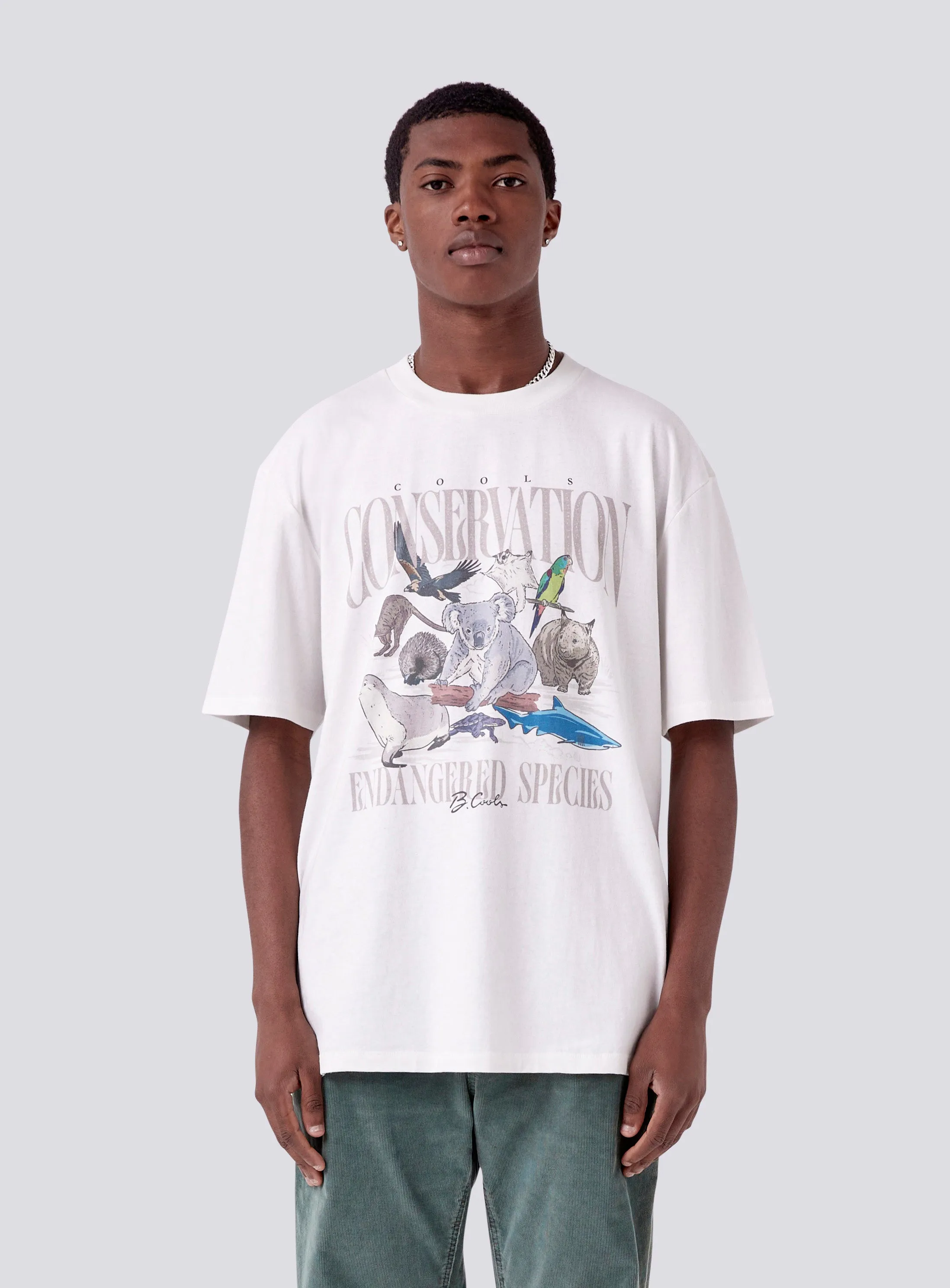 WIRES x B.Cools Conservation Homie Tee Vintage White