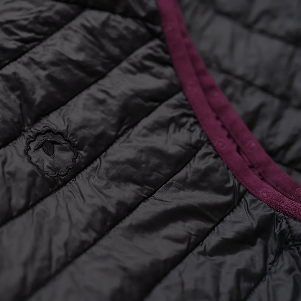 Womens Merino Wool Insulated Gilet (Black/Wine)