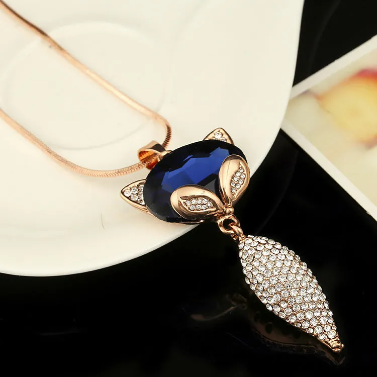 Women's Pendant Crystal Necklace Jewelry Sweater Accessories Pendant for girls