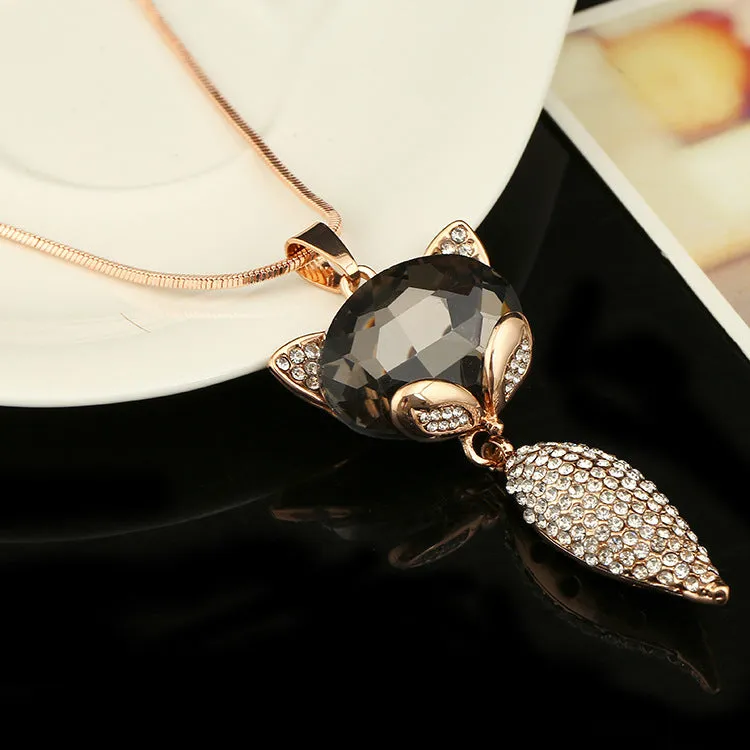 Women's Pendant Crystal Necklace Jewelry Sweater Accessories Pendant for girls