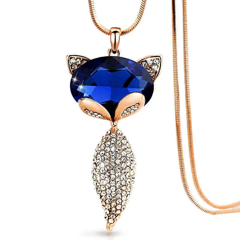 Women's Pendant Crystal Necklace Jewelry Sweater Accessories Pendant for girls